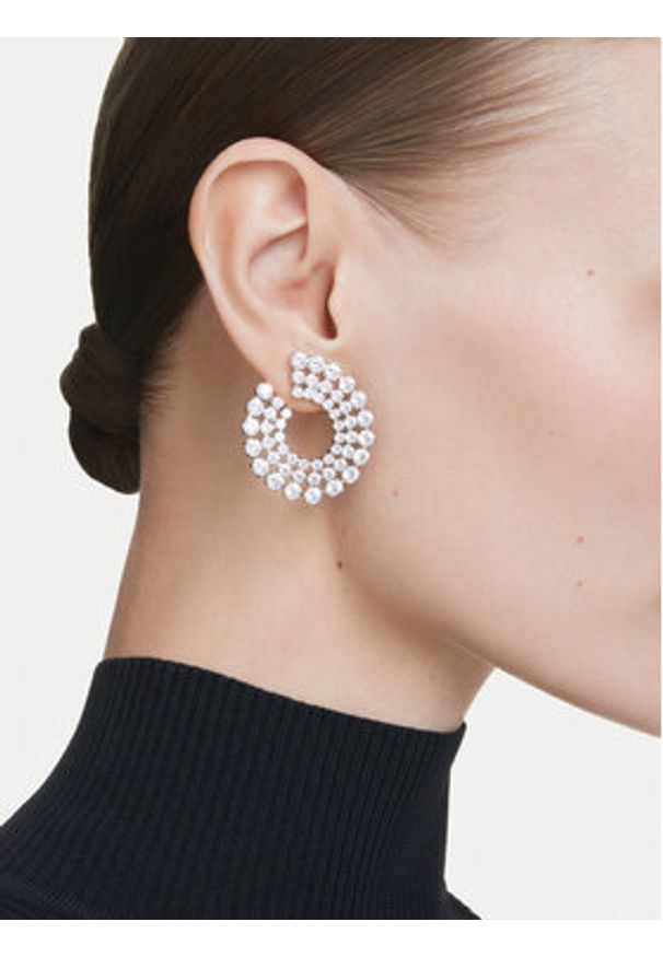 Swarovski Kolczyki Matrix 5705834 Srebrny. Materiał: metalowe. Kolor: srebrny