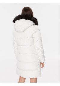 Calvin Klein Jeans Płaszcz zimowy J20J221890 Biały Slim Fit. Kolor: biały. Materiał: syntetyk. Sezon: zima #5