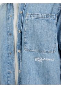 Karl Lagerfeld Jeans Koszula jeansowa B2M16013 Niebieski jasny Regular Fit. Kolor: niebieski. Materiał: bawełna #5