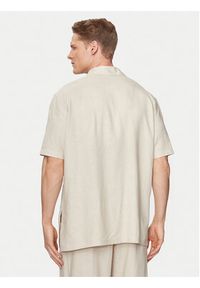 Emporio Armani Underwear Koszula 211880 4R467 00040 Beżowy Regular Fit. Kolor: beżowy. Materiał: wiskoza #5