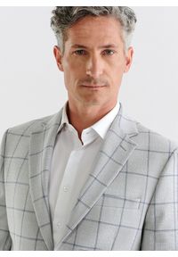 Pako Lorente - PAKO LORENTE – Szara marynarka casualowa. Okazja: na co dzień. Kolor: szary. Materiał: bawełna, poliester, wełna. Styl: casual
