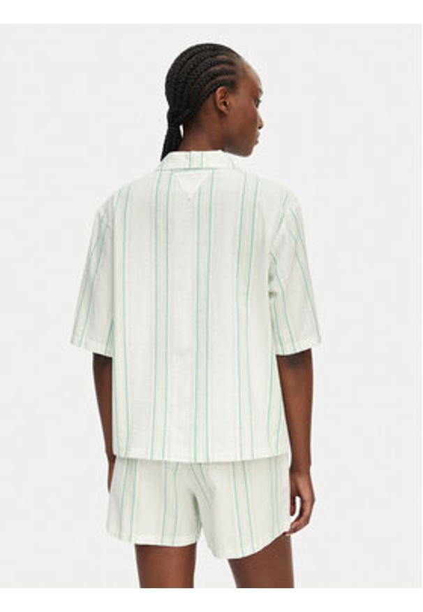 TOMMY HILFIGER - Tommy Hilfiger Piżama UW0UW06329 Zielony jasny Regular Fit. Kolor: zielony. Materiał: bawełna