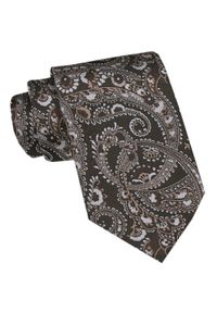 Chattier - Klasyczny Krawat Męski CHATTIER - Brąz i Beż, Orientalny Wzór. Kolor: brązowy, wielokolorowy, beżowy. Materiał: tkanina. Styl: klasyczny #1