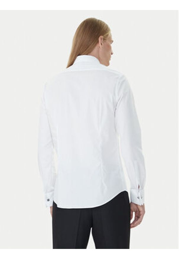 Calvin Klein Koszula LV019EU063 Biały Slim Fit. Kolor: biały. Materiał: bawełna