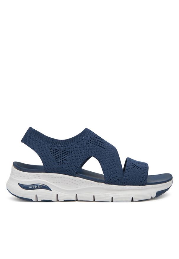 skechers - Skechers Sandały Arch Fit-Brightest Day 119458/NVY Granatowy. Kolor: niebieski. Materiał: materiał