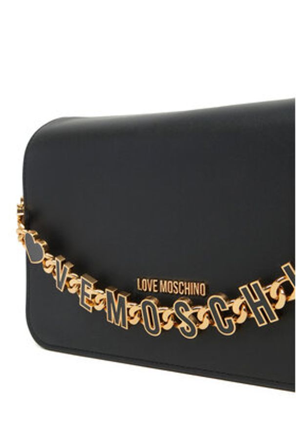 Love Moschino - LOVE MOSCHINO Torebka JC4071PP1ML1300A Czarny. Kolor: czarny. Materiał: skórzane