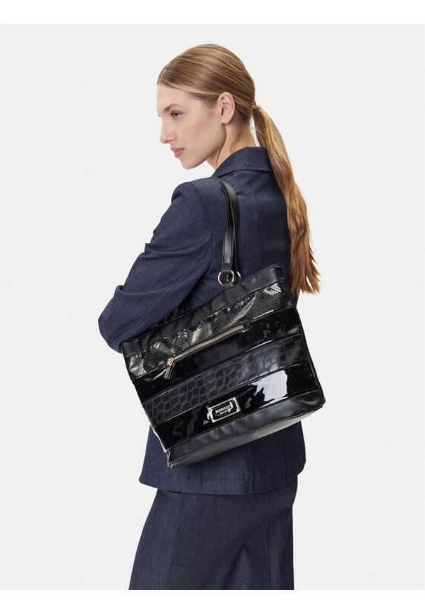 Monnari Torebka TORIMP0-24J-BAG4800-KM20D000-R00 Czarny. Kolor: czarny. Materiał: skórzane