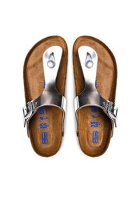 Birkenstock Japonki Gizeh Bs 1003675 Srebrny. Kolor: srebrny. Materiał: skóra #7