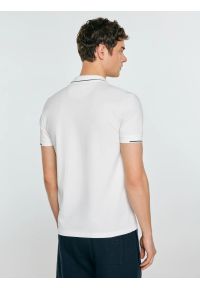 Big-Star - Koszulka męska polo biała Polian 100. Typ kołnierza: polo. Kolor: biały. Materiał: dzianina. Wzór: haft, paski, ze splotem. Styl: klasyczny #7