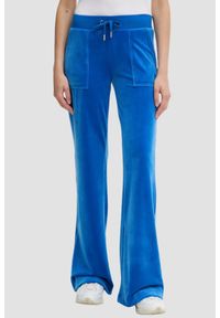 Juicy Couture - JUICY COUTURE Chabrowe spodnie dresowe damskie Layla Low Rise, Rozmiar XS. Stan: obniżony. Kolor: niebieski. Materiał: dresówka #1