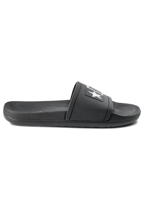 Big-Star - Czarne Klapki Big Star Męskie Buty Na Lato. Okazja: na co dzień, na plażę. Kolor: czarny. Materiał: jeans. Wzór: napisy. Sezon: lato. Styl: casual, elegancki, wakacyjny