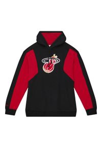 Mitchell & Ness - Polar z kapturem Miami Heat Color Blocked 2.0. Typ kołnierza: kaptur. Kolor: czerwony, wielokolorowy, czarny. Materiał: polar #1