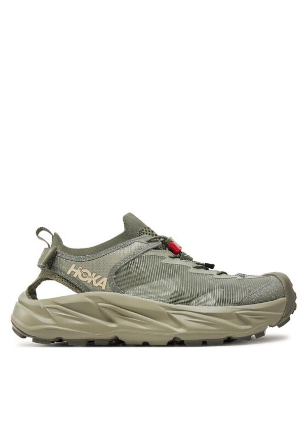 HOKA - Hoka Sandały Hopara 2 1147650 Beżowy. Kolor: beżowy. Materiał: materiał