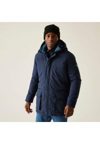Regatta - Kurtka męska zimowa ocieplana Rhodo. Kolor: niebieski. Materiał: puch, materiał. Sezon: zima. Sport: turystyka piesza #1
