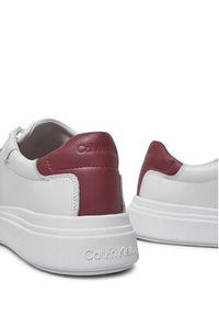 Calvin Klein Sneakersy Low Top Lace Up Lth HM0HM01016 Biały. Kolor: biały. Materiał: skóra #3