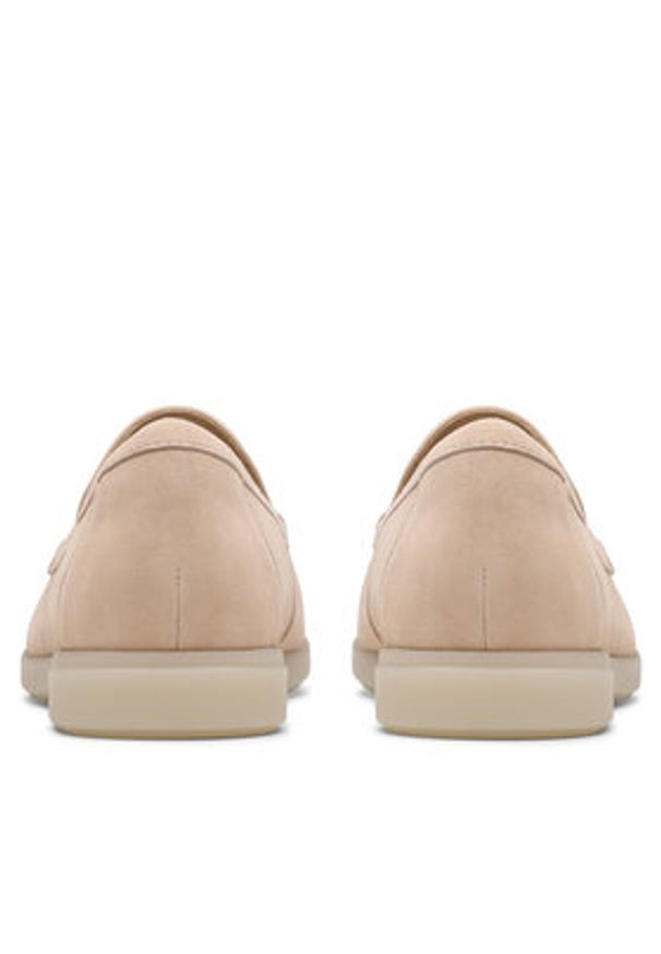 Clarks Mokasyny Narini Edge 26181453 Beżowy. Kolor: beżowy. Materiał: skóra, zamsz