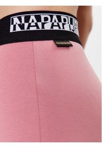 Napapijri Legginsy M-Box NP0A4GKT Różowy Slim Fit. Kolor: różowy. Materiał: bawełna