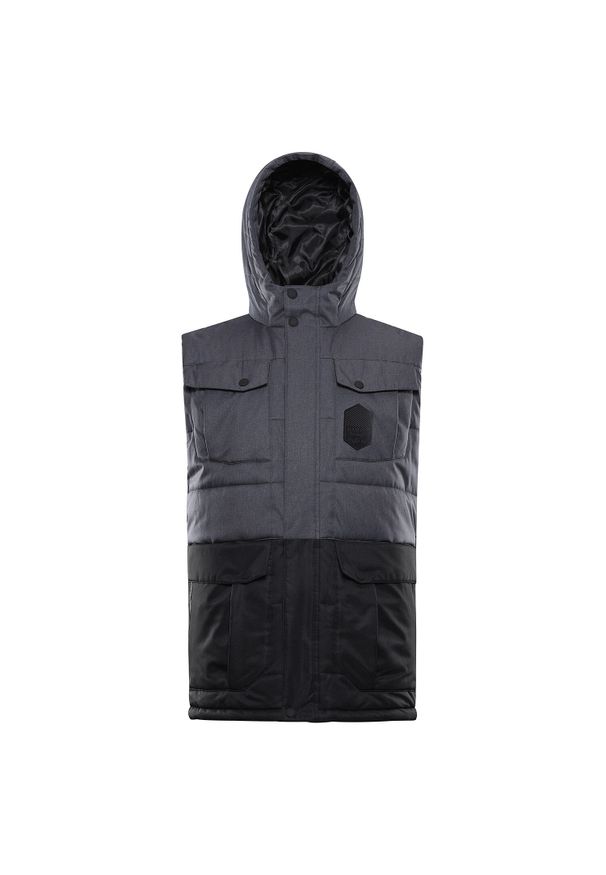 ALPINE PRO - Bezrękawnik męski mocno ocieplany Alpine Pro Hard. Kolor: szary. Długość rękawa: bez rękawów. Sezon: zima, jesień. Sport: turystyka piesza