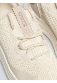 Big-Star - Sneakersy damskie beżowe TT274038 801. Okazja: na co dzień. Nosek buta: okrągły. Zapięcie: sznurówki. Kolor: beżowy. Materiał: materiał. Wzór: aplikacja #4