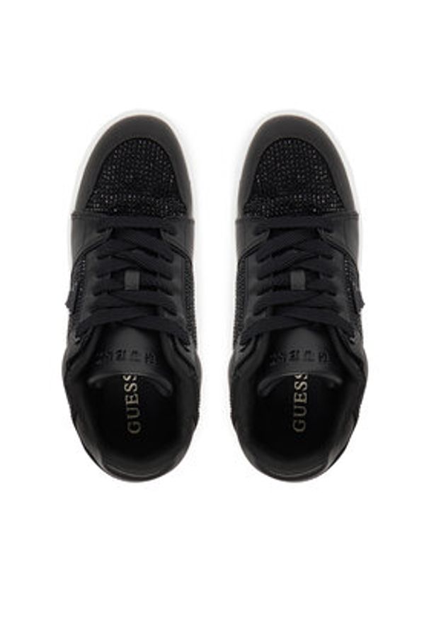Guess Sneakersy FLTDL2 LEA12 Czarny. Kolor: czarny. Materiał: skóra
