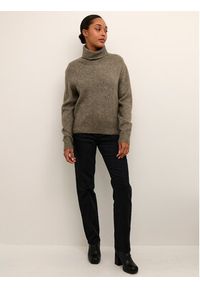 Kaffe Sweter Kaalioma Rollneck 10506946 Beżowy Loose Fit. Kolor: beżowy. Materiał: syntetyk
