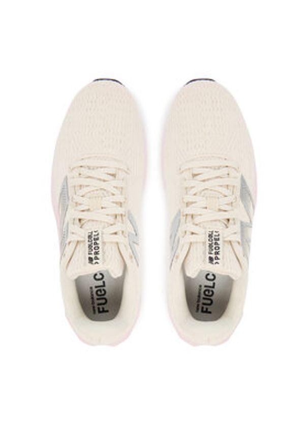 New Balance Buty do biegania FuelCell Propel v5 WFCPRCS5 Écru. Materiał: materiał