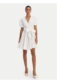 Fracomina Sukienka koktajlowa FY26SD1037W40001 Biały Regular Fit. Kolor: biały. Materiał: bawełna. Styl: wizytowy #3