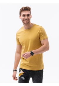 Ombre Clothing - Zestaw koszulek bawełnianych - mix 3-pak Z30 V4 - XXL. Kolor: żółty. Materiał: bawełna