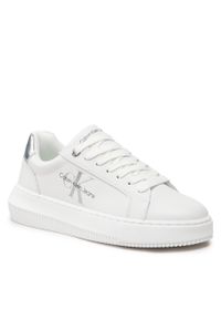 Sneakersy Calvin Klein Jeans Chunky Cupsole Laceup Mono Lth M YW0YW00833 White/Silver 0LB. Kolor: biały. Materiał: skóra #1