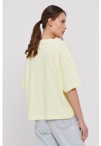Wrangler - T-shirt. Okazja: na co dzień. Kolor: żółty. Materiał: bawełna, dzianina. Wzór: nadruk. Styl: casual #2