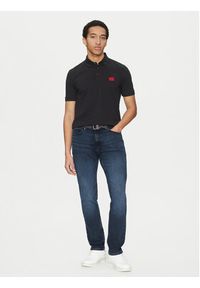 Hugo - HUGO Polo Dereso232 50490770 Czarny Slim Fit. Typ kołnierza: polo. Kolor: czarny. Materiał: bawełna #3