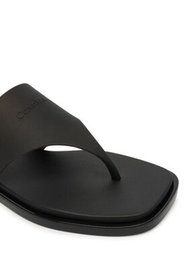 Calvin Klein Japonki Jelly Sandal Thong Mat Tran Tpu HW0HW02964 Czarny. Kolor: czarny. Materiał: syntetyk