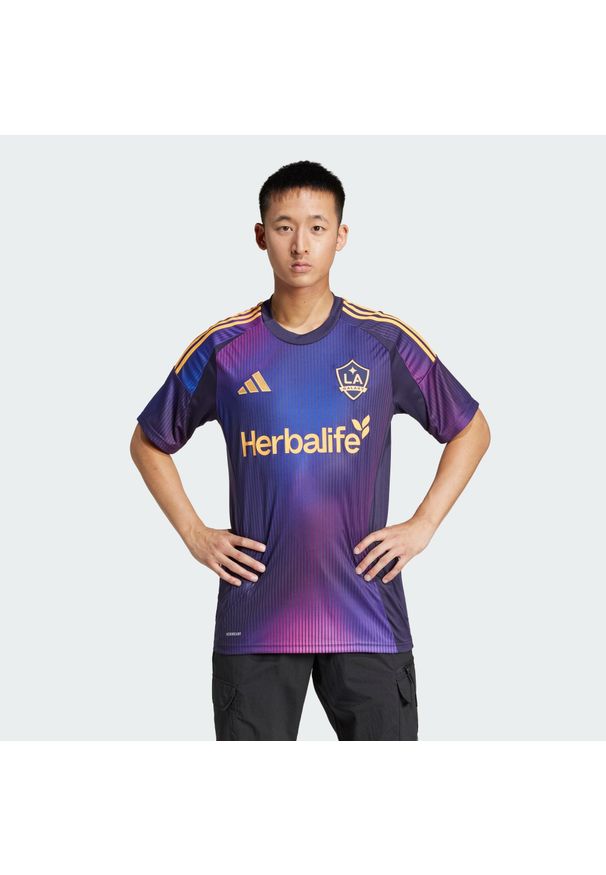 Adidas - Koszulka LA Galaxy 25/26 Away. Kolor: fioletowy. Materiał: materiał. Sport: piłka nożna