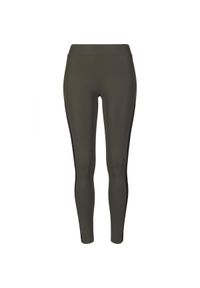 Urban Classics - Damskie legginsy Urban Classic jacquard Striped. Kolor: czarny, zielony, wielokolorowy #1