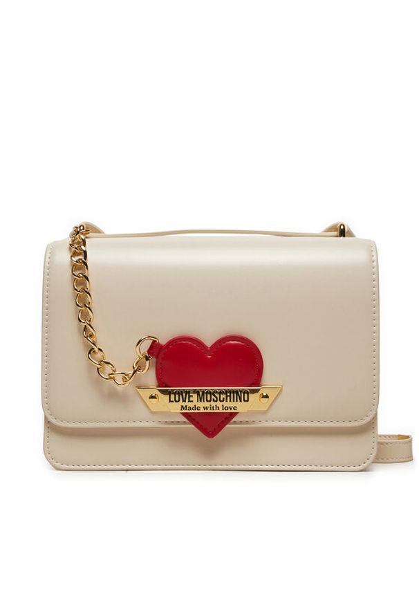 Love Moschino - LOVE MOSCHINO Torebka JC4139PP1LLM1110 Écru. Materiał: skórzane