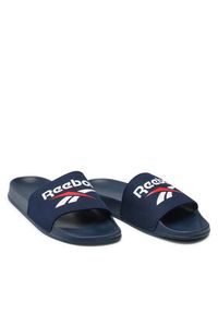 Reebok Klapki Fulgere Slide FZ0946 Granatowy. Kolor: niebieski. Materiał: skóra