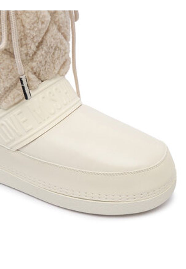 Love Moschino - LOVE MOSCHINO Śniegowce JA24422G0NISJ12B Écru. Materiał: skóra