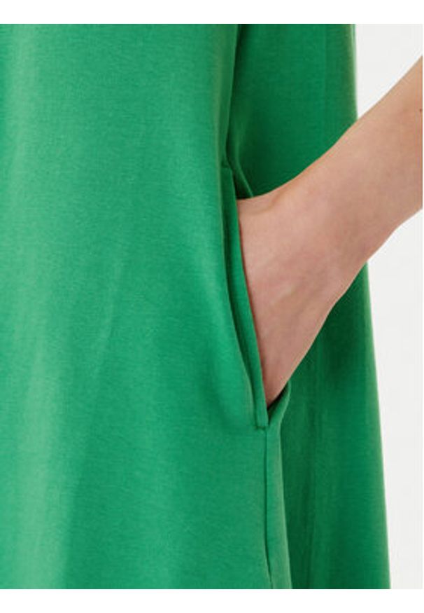 United Colors of Benetton - United Colors Of Benetton Sukienka codzienna 3Z1RDV01E Zielony Regular Fit. Okazja: na co dzień. Kolor: zielony. Materiał: bawełna. Typ sukienki: proste. Styl: casual