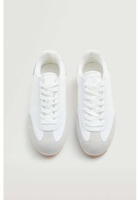 mango - Mango sneakersy Pace kolor biały. Nosek buta: okrągły. Zapięcie: sznurówki. Kolor: biały. Materiał: guma #3
