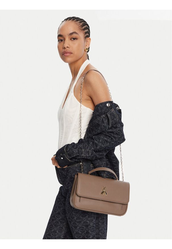 Patrizia Pepe Torebka 8B0228/L001-B744 Brązowy. Kolor: brązowy. Materiał: skórzane