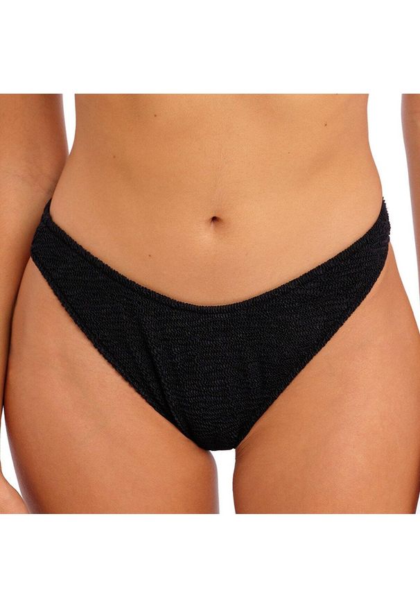 FREYA ACTIVE - Damskie figi do kostiumu kąpielowego z rozcięciem Freya Ibiza Waves. Kolor: czarny. Materiał: tkanina
