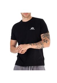 Koszulka Alpha Industries Basic T Small Logo 18850503 - czarna. Kolor: czarny. Materiał: bawełna #1