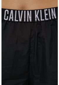 Calvin Klein szorty plażowe damskie kolor czarny. Kolor: czarny. Materiał: tkanina