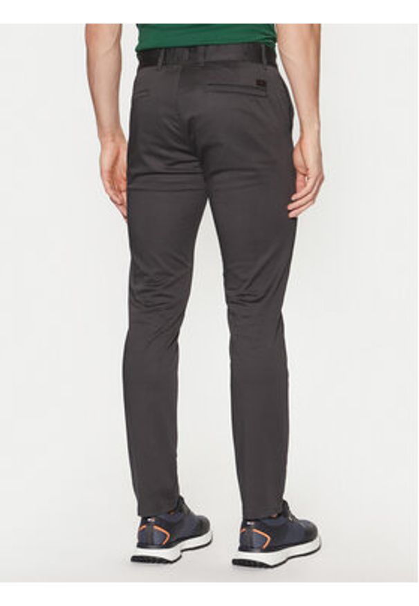 BOSS Chinosy 50531133 Czarny Slim Fit. Kolor: czarny. Materiał: bawełna