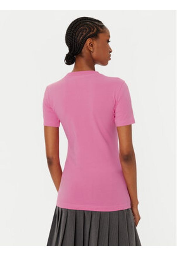 Versace Jeans Couture T-Shirt 78HAHC01 Różowy Regular Fit. Kolor: różowy. Materiał: bawełna