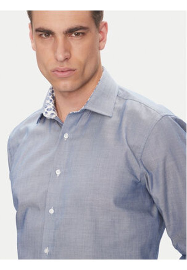 Pierre Cardin Koszula C6 11004.0403 Niebieski Modern Fit. Kolor: niebieski. Materiał: bawełna