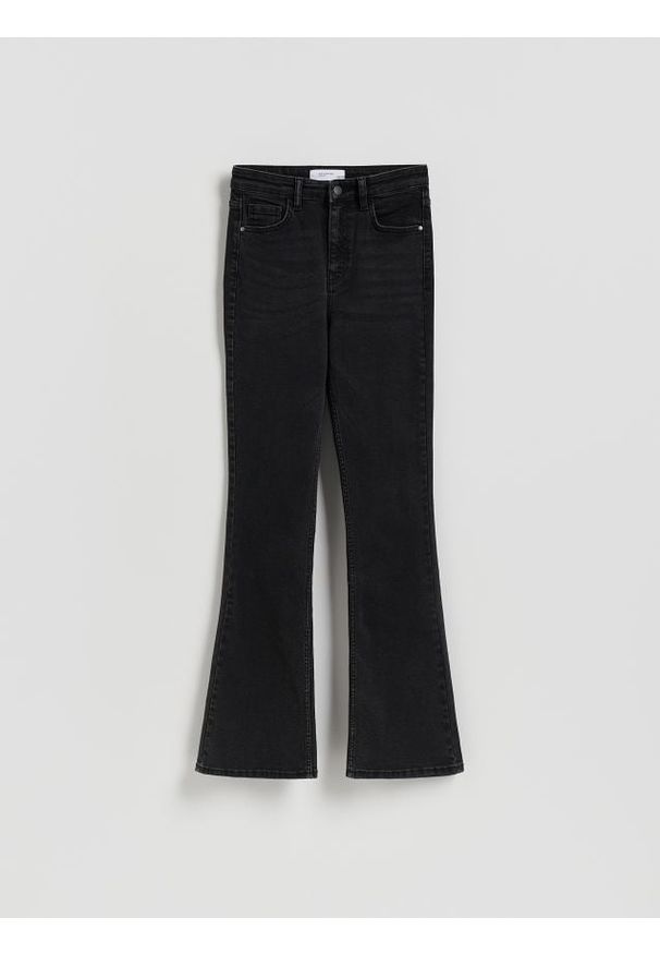 Reserved - Jeansy flare bootcut - czarny. Kolor: czarny