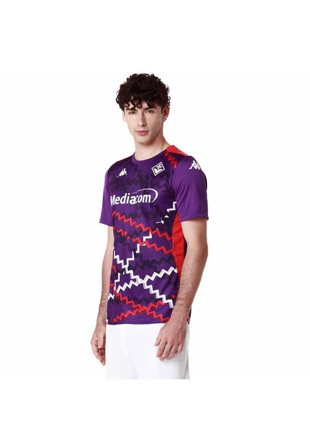 Kappa - Koszulka Fiorentina Aboupre Pro 8 2024/25. Kolor: wielokolorowy, fioletowy, czerwony. Sport: piłka nożna