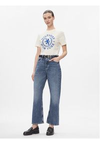 TOMMY HILFIGER - Tommy Hilfiger T-Shirt Reg Crest C-Nk Tee Ss WW0WW41058 Écru Regular Fit. Materiał: bawełna #4