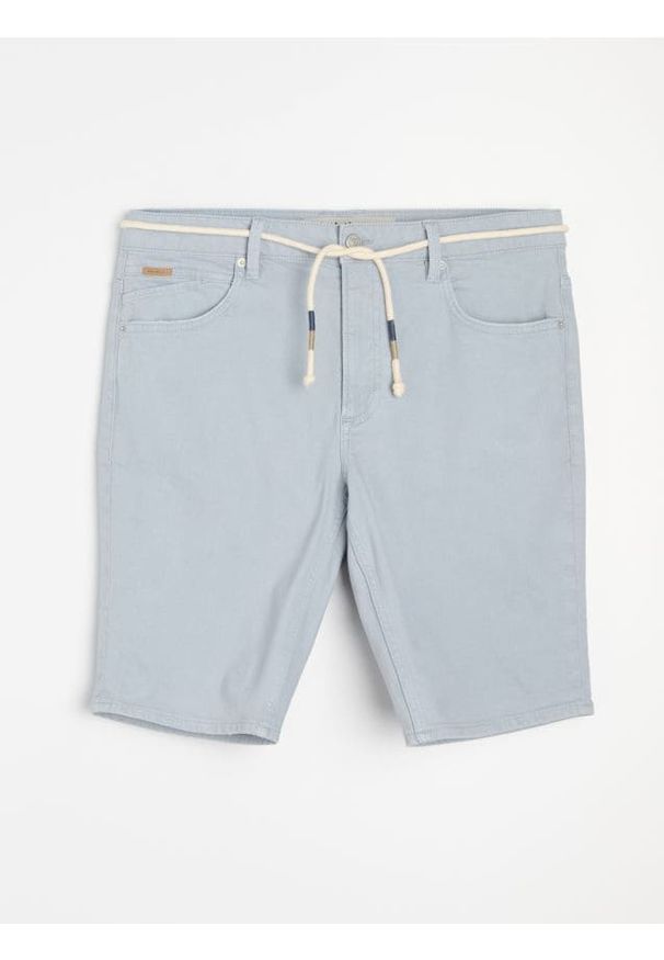 Sinsay - Bawełniane szorty jeansowe - błękitny. Kolor: niebieski. Materiał: bawełna, jeans